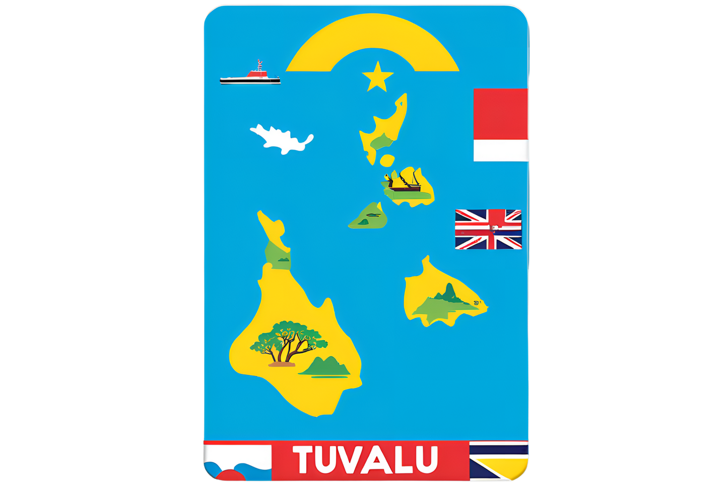 Tuvalu Fridge Magnet