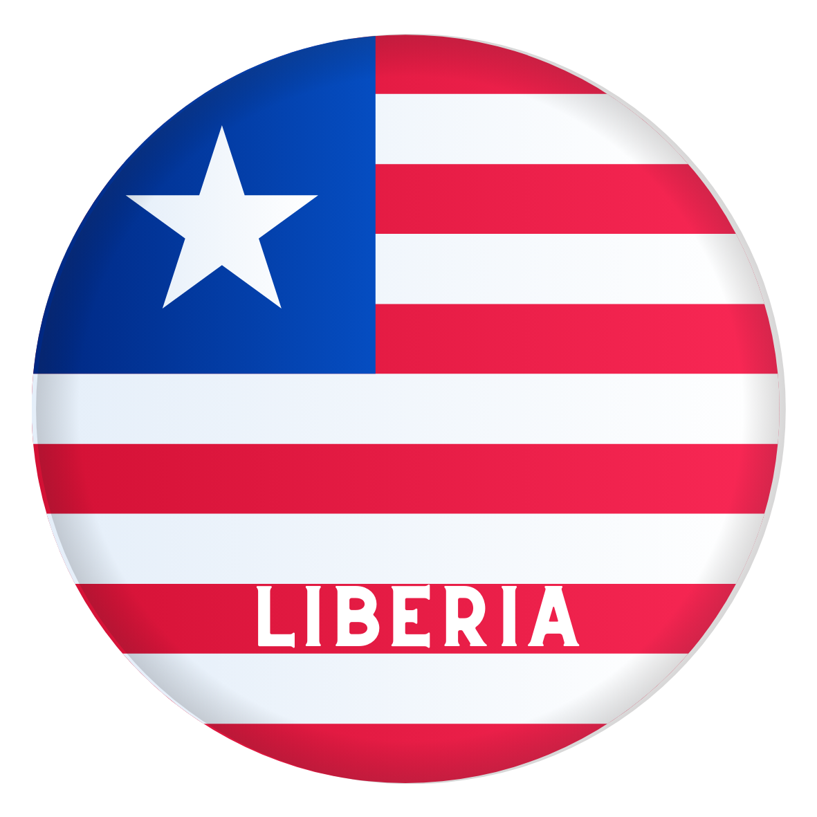 Liberia flag fridge magnet