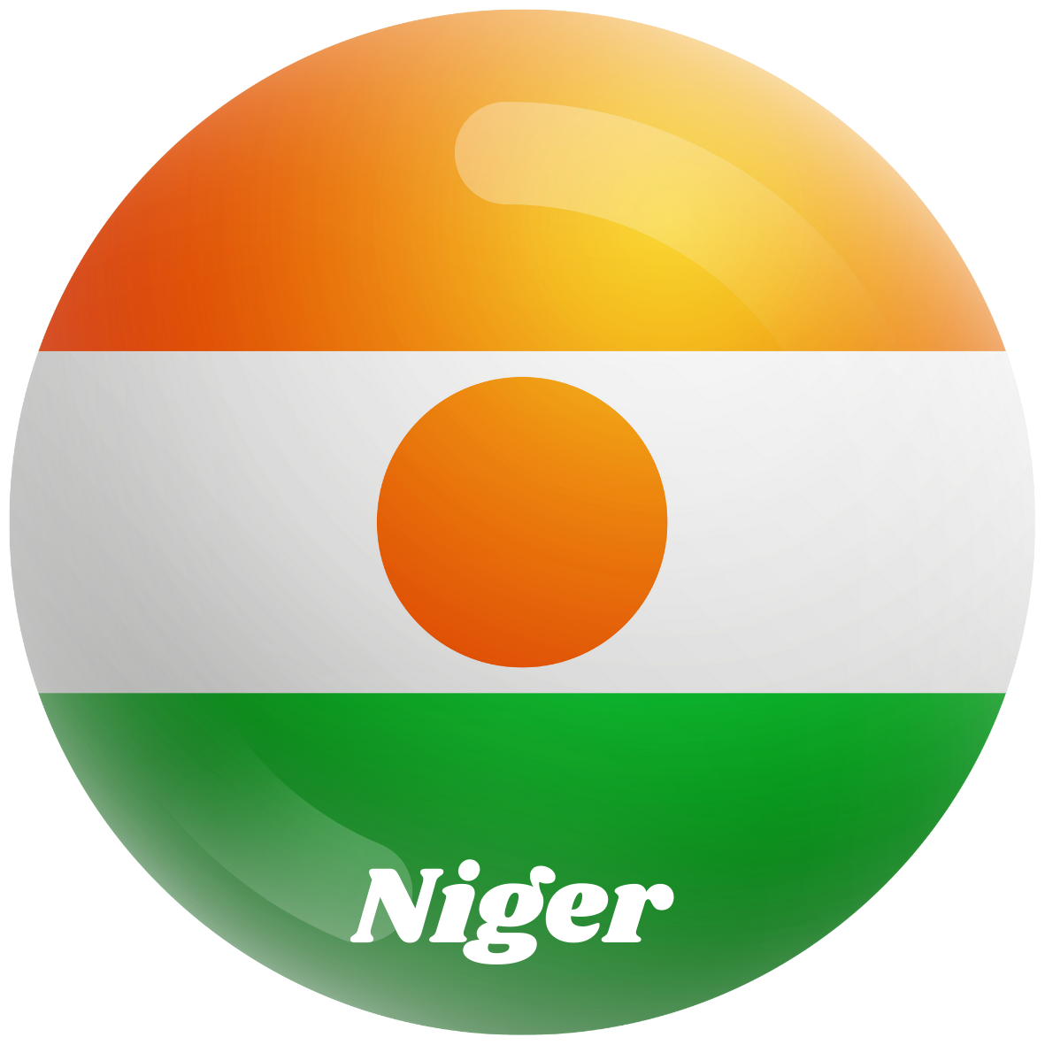 Niger flag fridge magnet