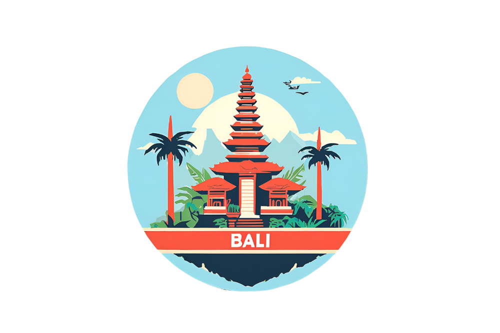 Bali fridge magnet