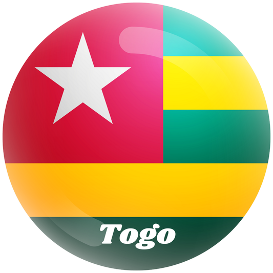 Togo flag fridge magnet