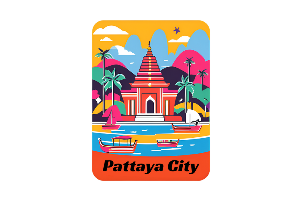 Pattaya City fridge magnet