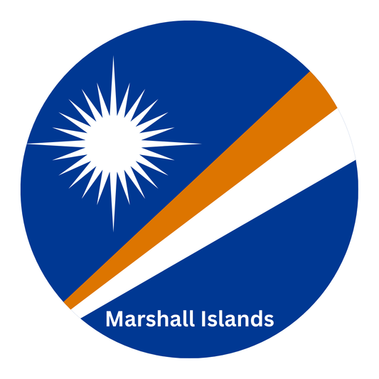 Marshal Island flag fridge magnet