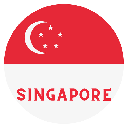 Singapore flag fridge magnet