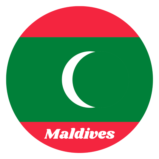 Maldives flag fridge magnet