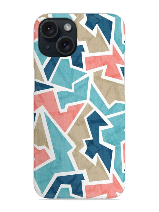 Retro Geometric Triangle Snap-On Case for iPhone 15